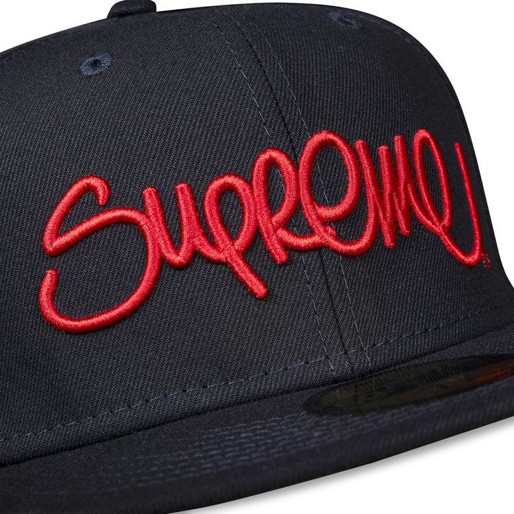 Supreme Handstyle New Era Navy