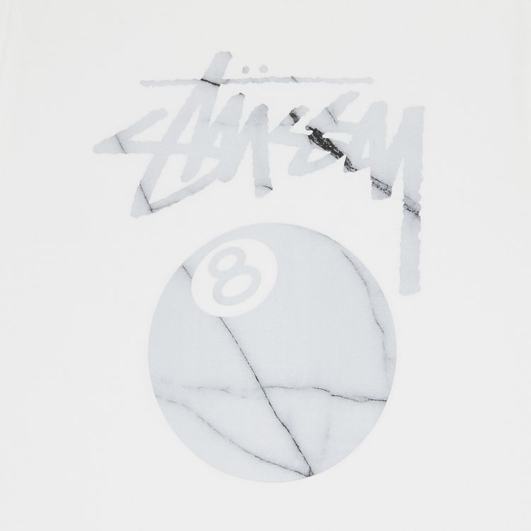 Stussy 8 Ball Marble Tee White