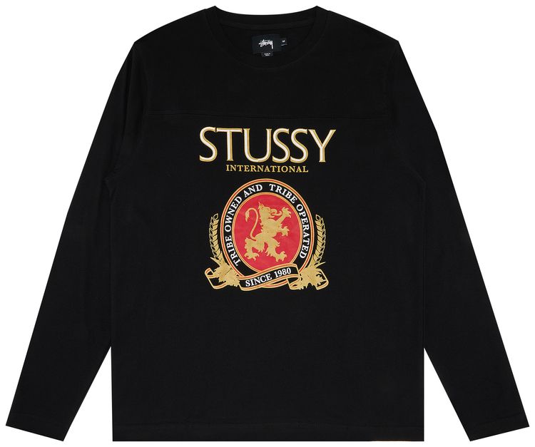 Stussy Beer League Long Sleeve Crew Black