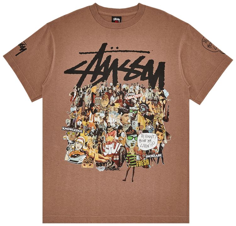 Stussy Gear Yo Vinny How Ya Livin Tee Taupe