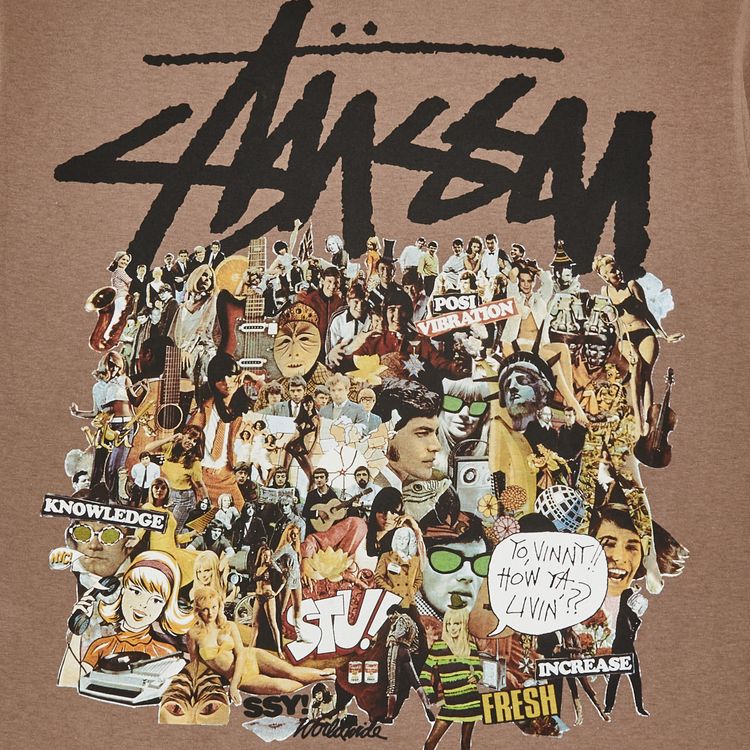 Stussy Gear Yo Vinny How Ya Livin Tee Taupe