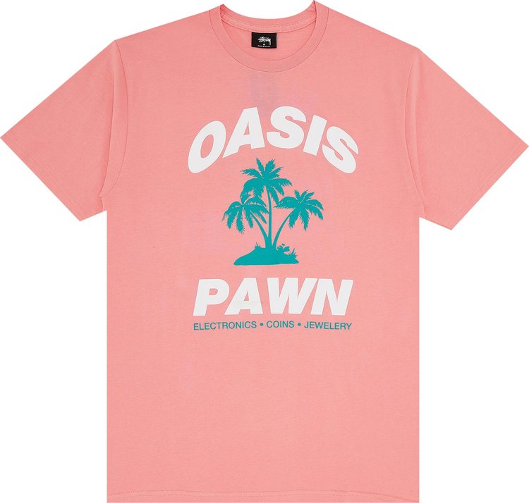 Stussy Oasis Pawn Tee 'Rose'