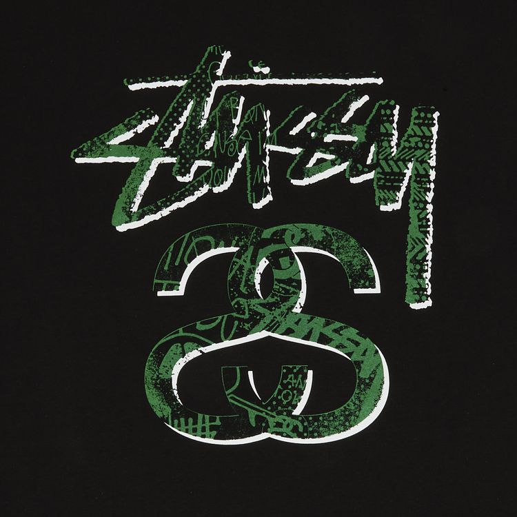 Stussy Stock Collage Tee Black