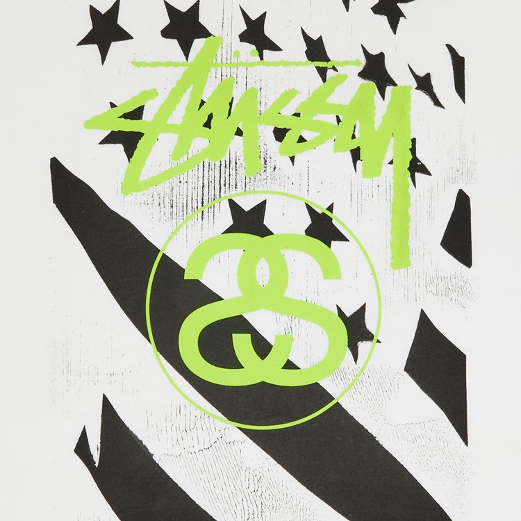 Stussy Flag Tee WhiteGreen