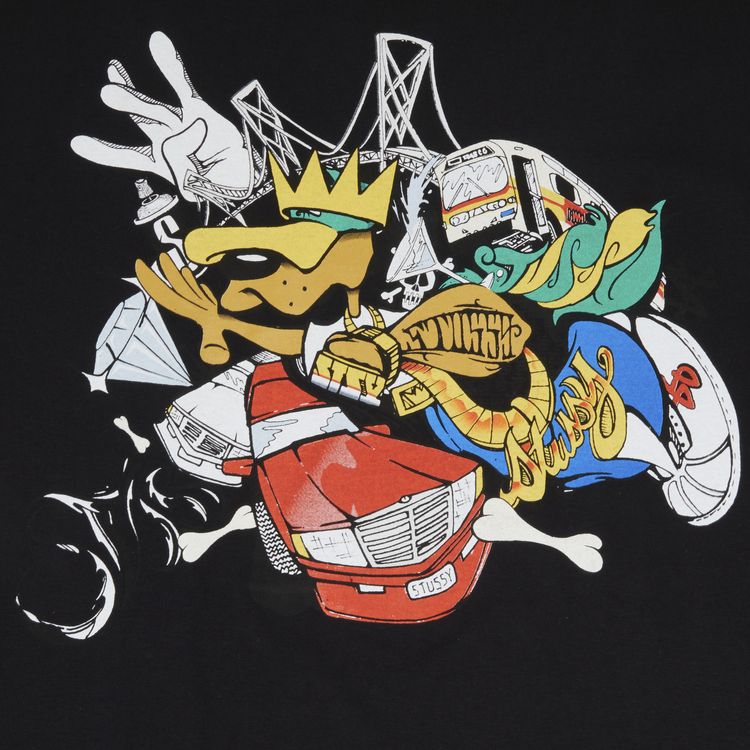 Stussy Gear Gangsta Dog Tee Black