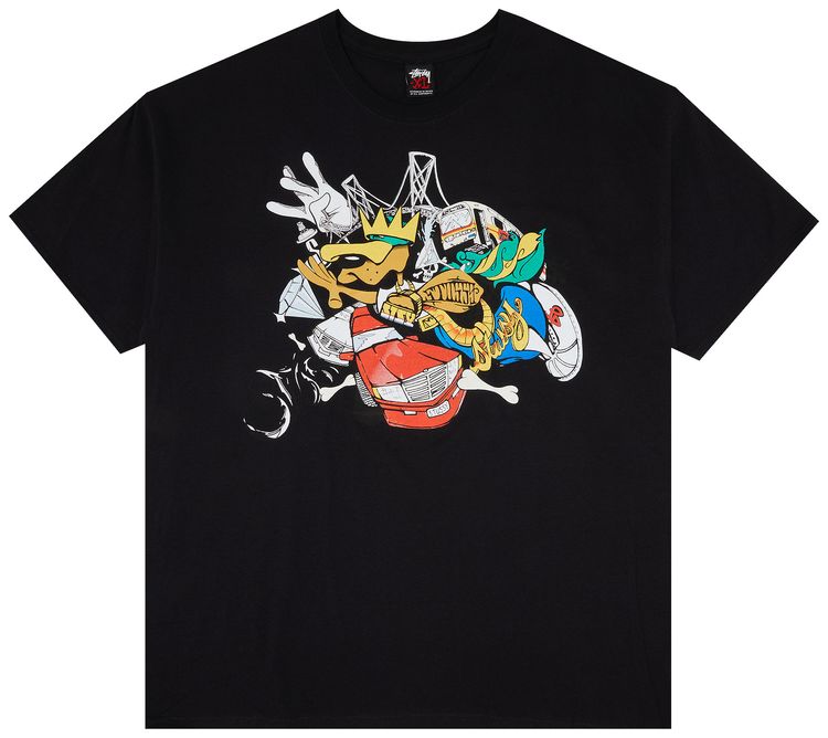 Stussy Gear Gangsta Dog Tee Black