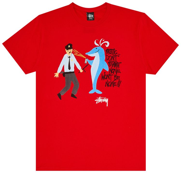 Stussy Dolphin Static Tee Red