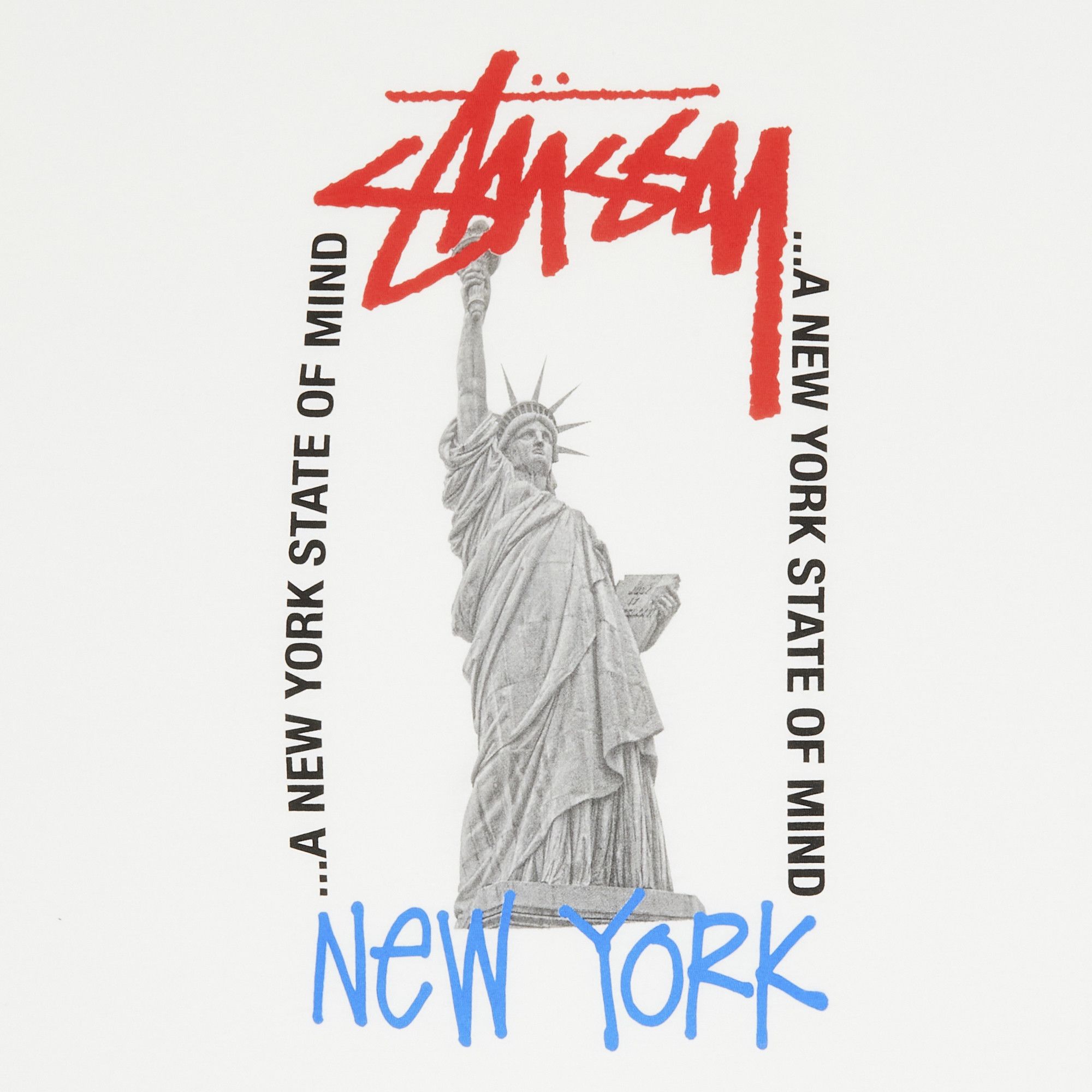 Vintage 90's Stussy Athletics Skater Blue T Shirt Medium