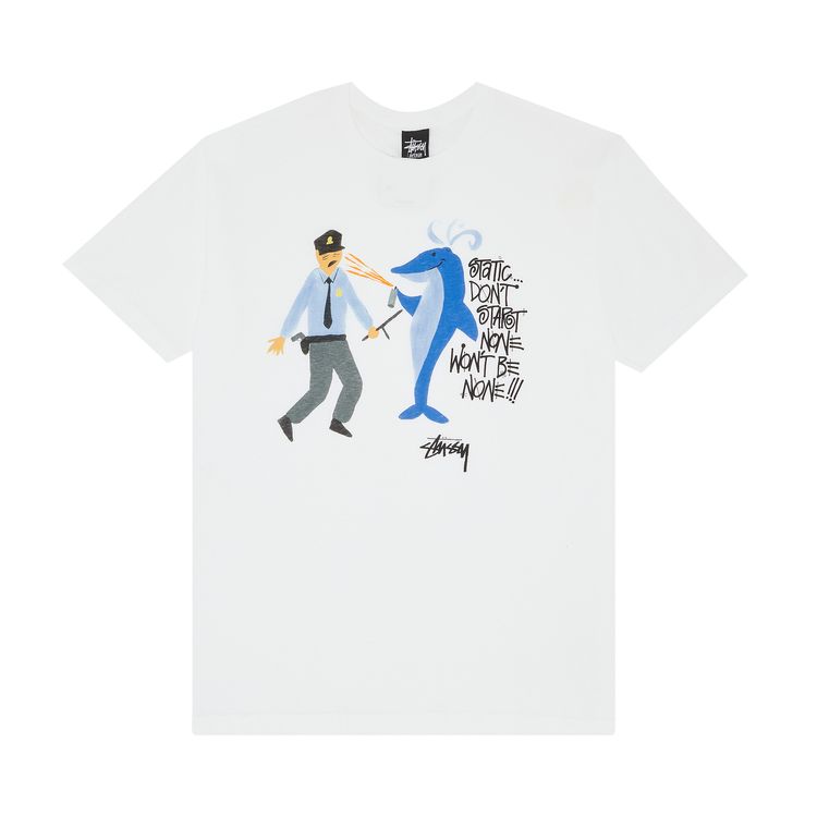 Stussy Dolphin Static Tee White