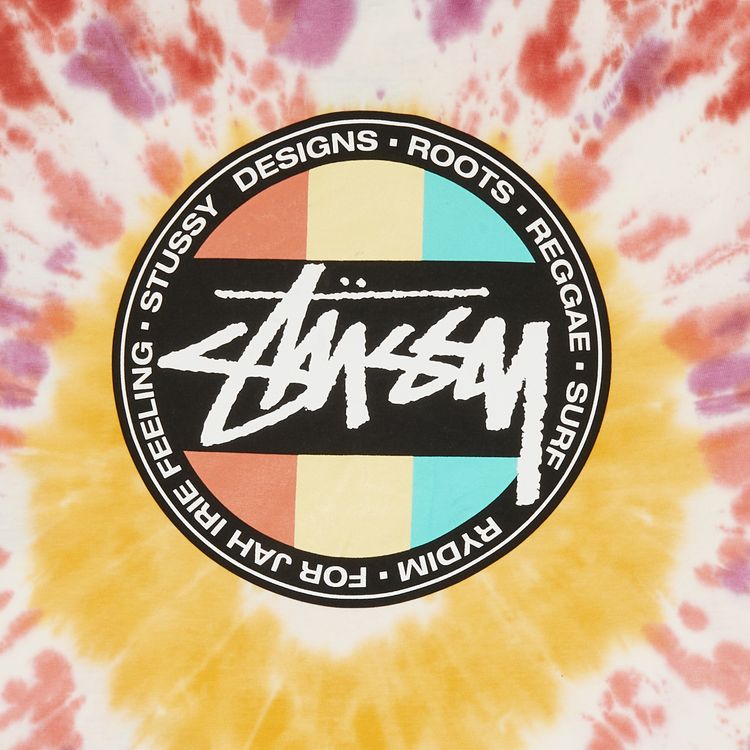 Stussy Reggae Dot Tie Dye SS Red