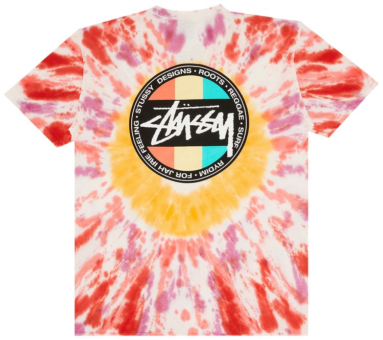 Stussy Reggae Dot Tie Dye SS Red