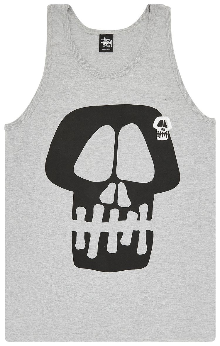 Stussy Jumbo Skull Tank Grey Heather