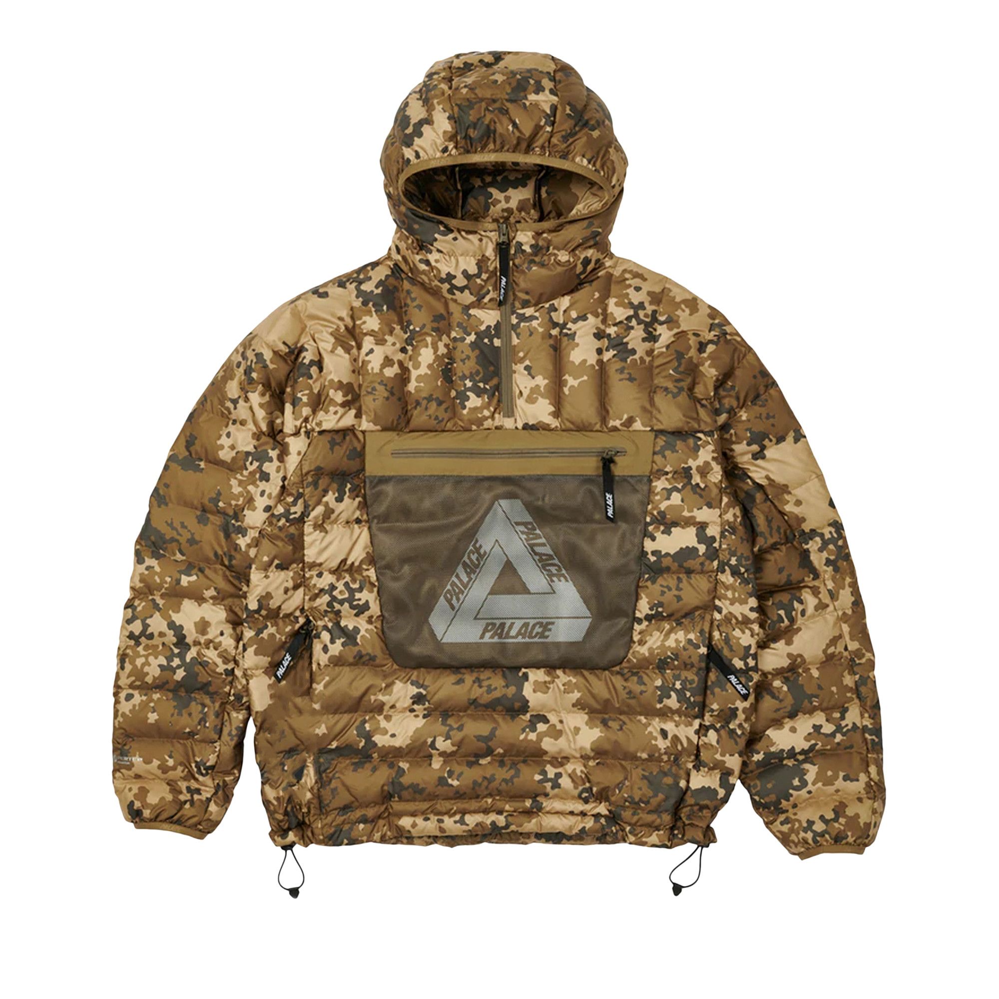 Buy Palace Pertex Q Lite Down Jacket Brown Moss Camo P22JK055
