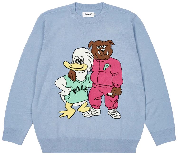 Palace Dog And Duck Knit Blue