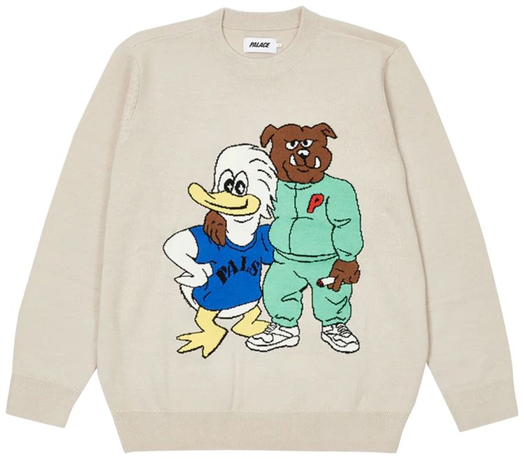 Palace Dog And Duck Knit Cream