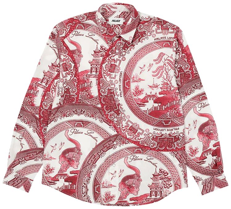 Palace China Plate Shirt Red