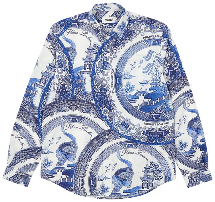 Palace China Plate Shirt Navy