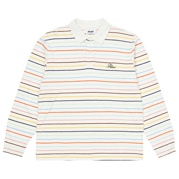 Palace Terry Stripe Long Sleeve White