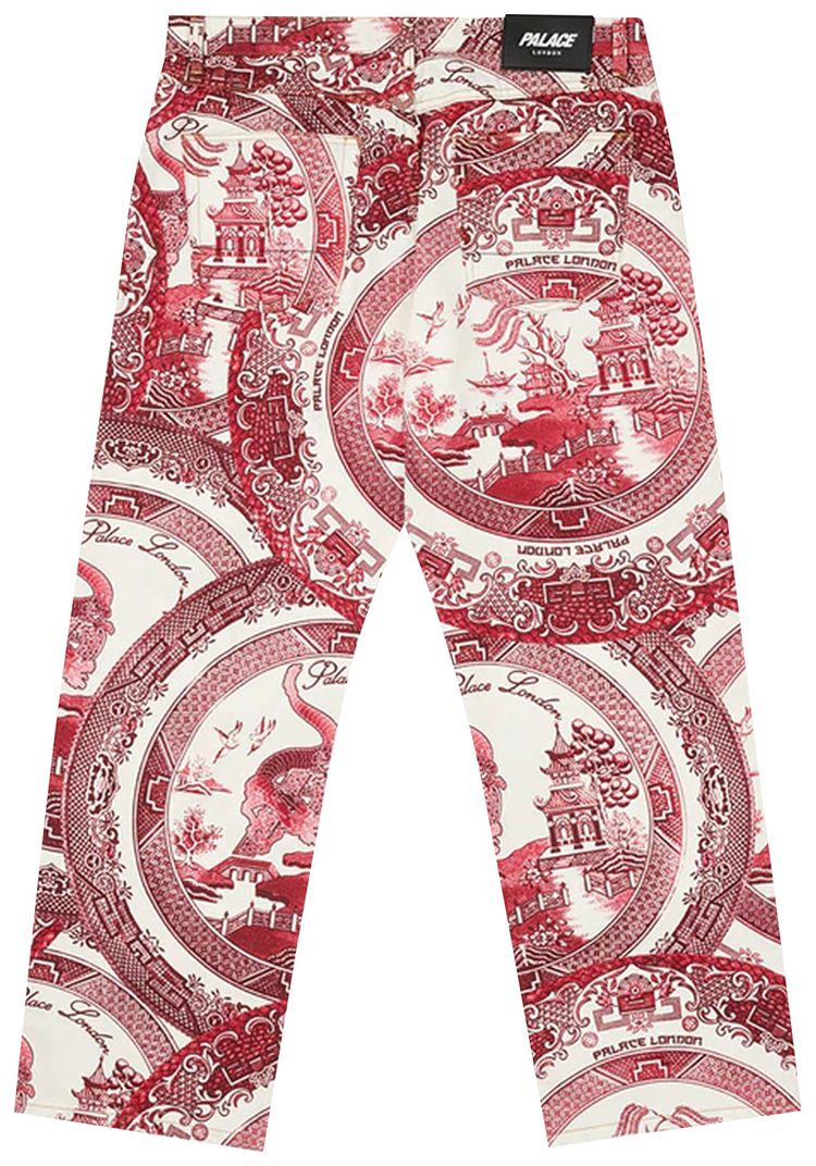 Palace China Plate Trousers Red