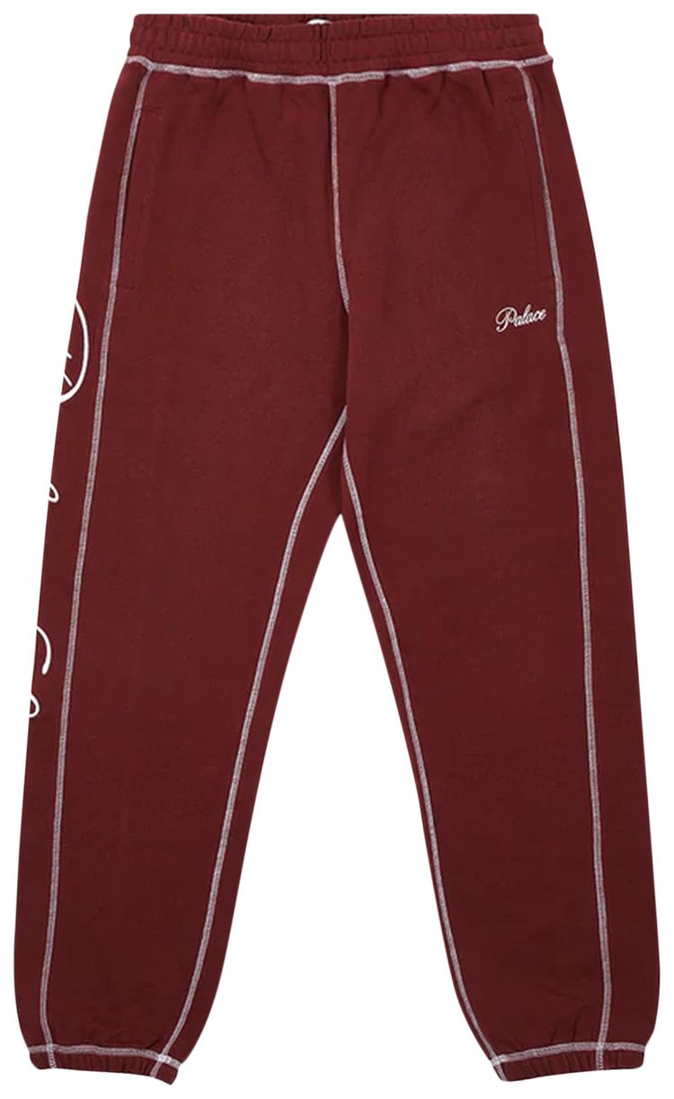 Palace Chain Stitch Joggers Cherry