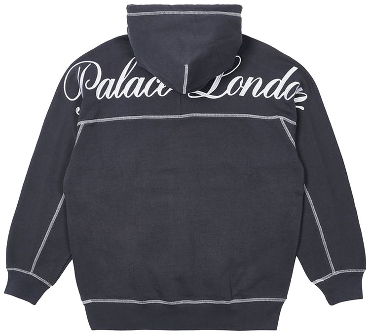 Palace Chain Stitch Hood Slate Blue