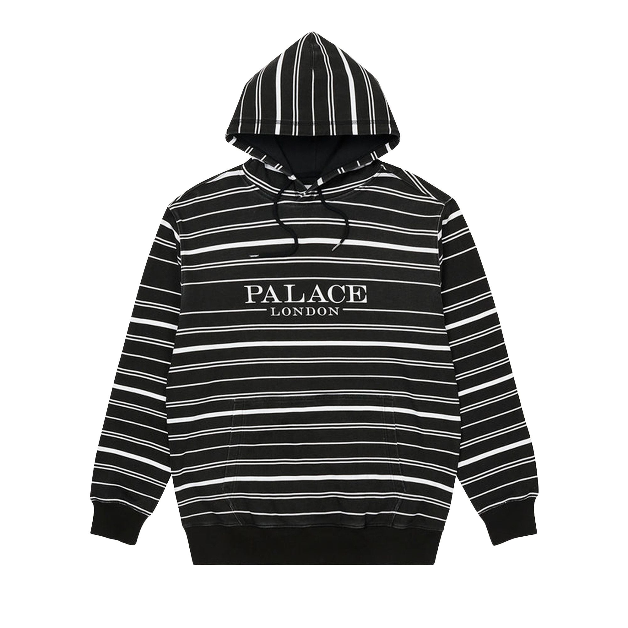 Buy Palace Printed Stripe Hood Black P22CS062 GOAT