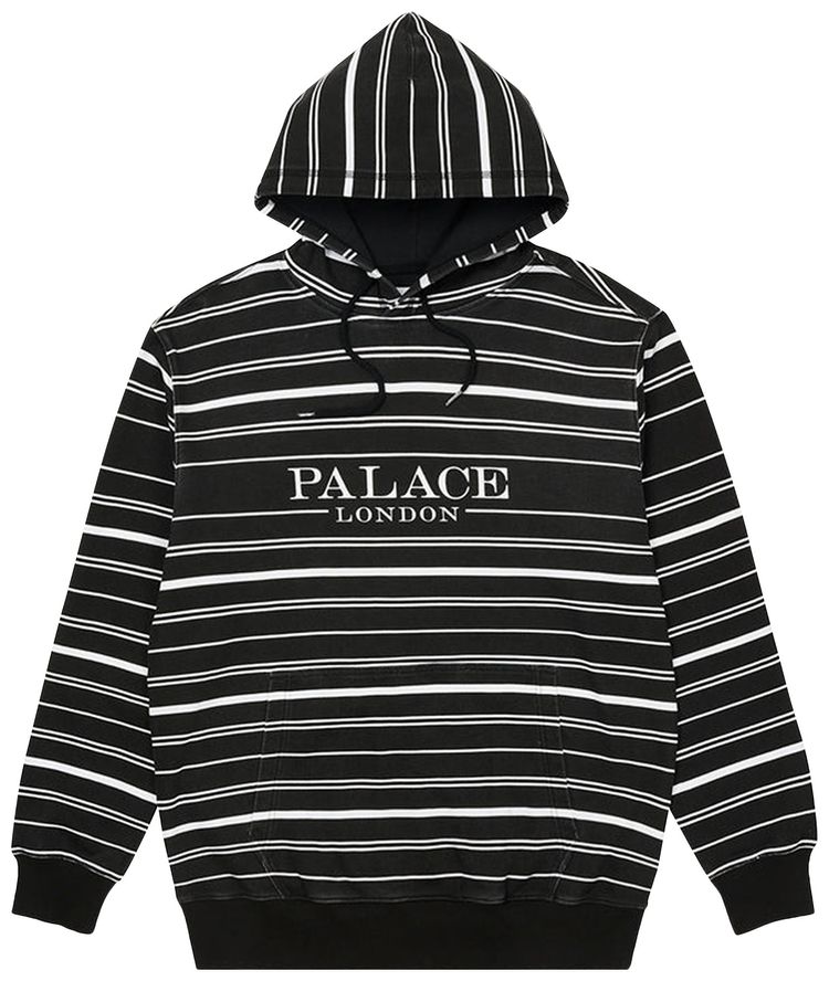 Palace Printed Stripe Hood Black