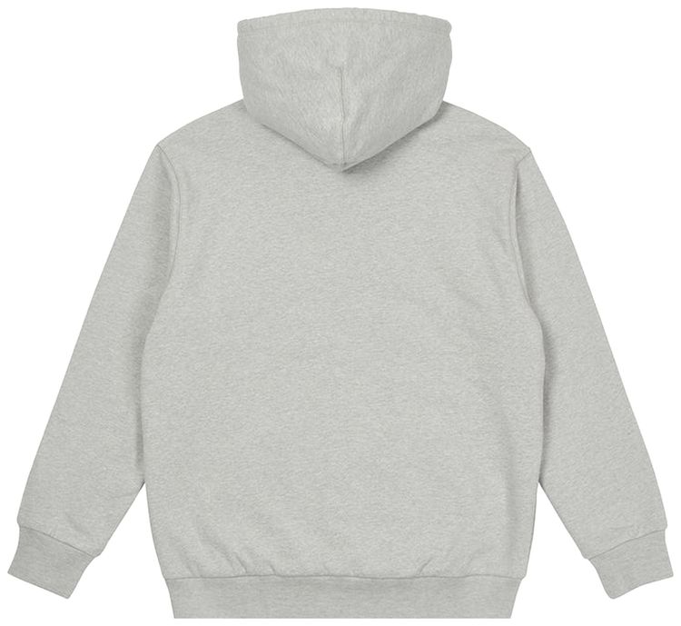 Palace Felt Letters Zip Hood Grey Marl