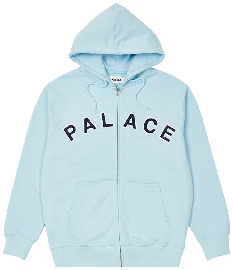 Palace Felt Letters Zip Hood Blue