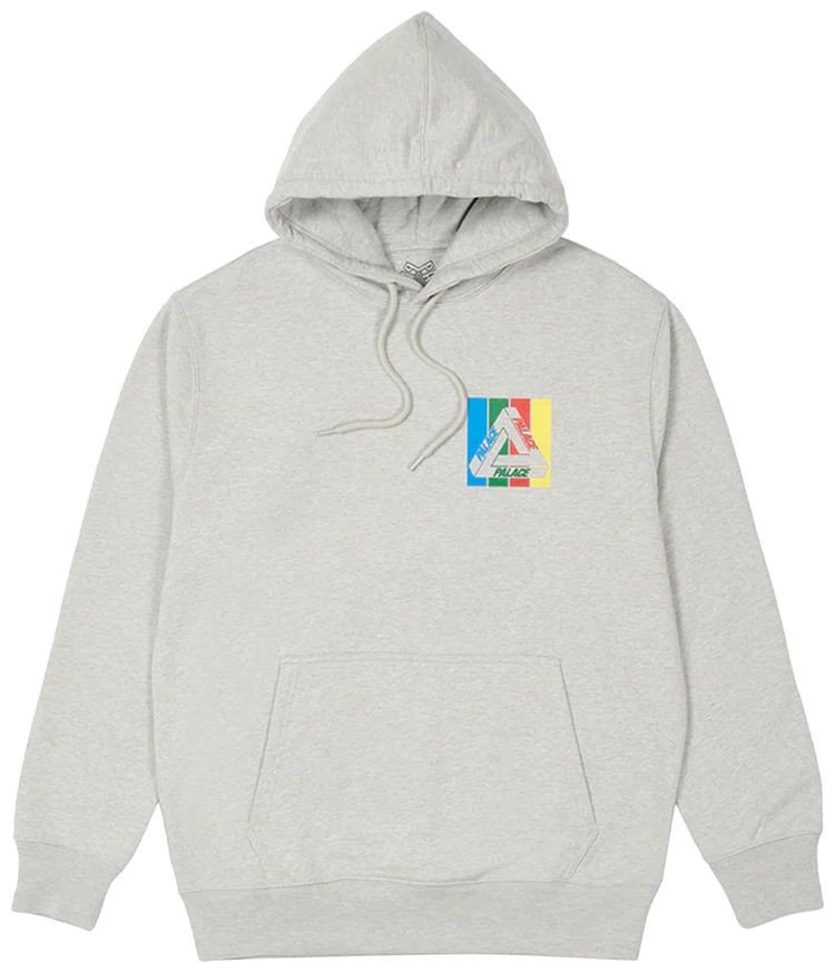 Palace Tri Emb Hood Grey Marl