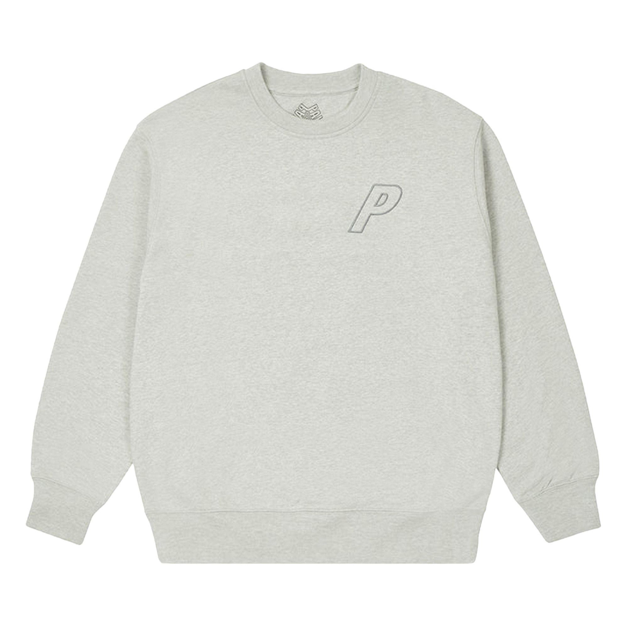 Palace Tri-Stitch Crew Light Grey Marl Men's - SS22 - US