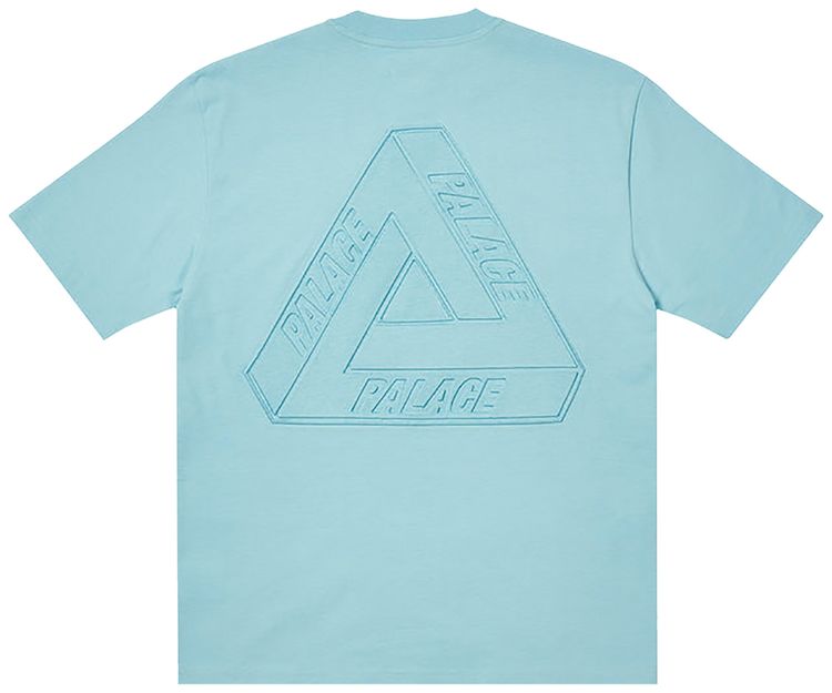 Palace Tri Ferg Embossed T Shirt Light Blue