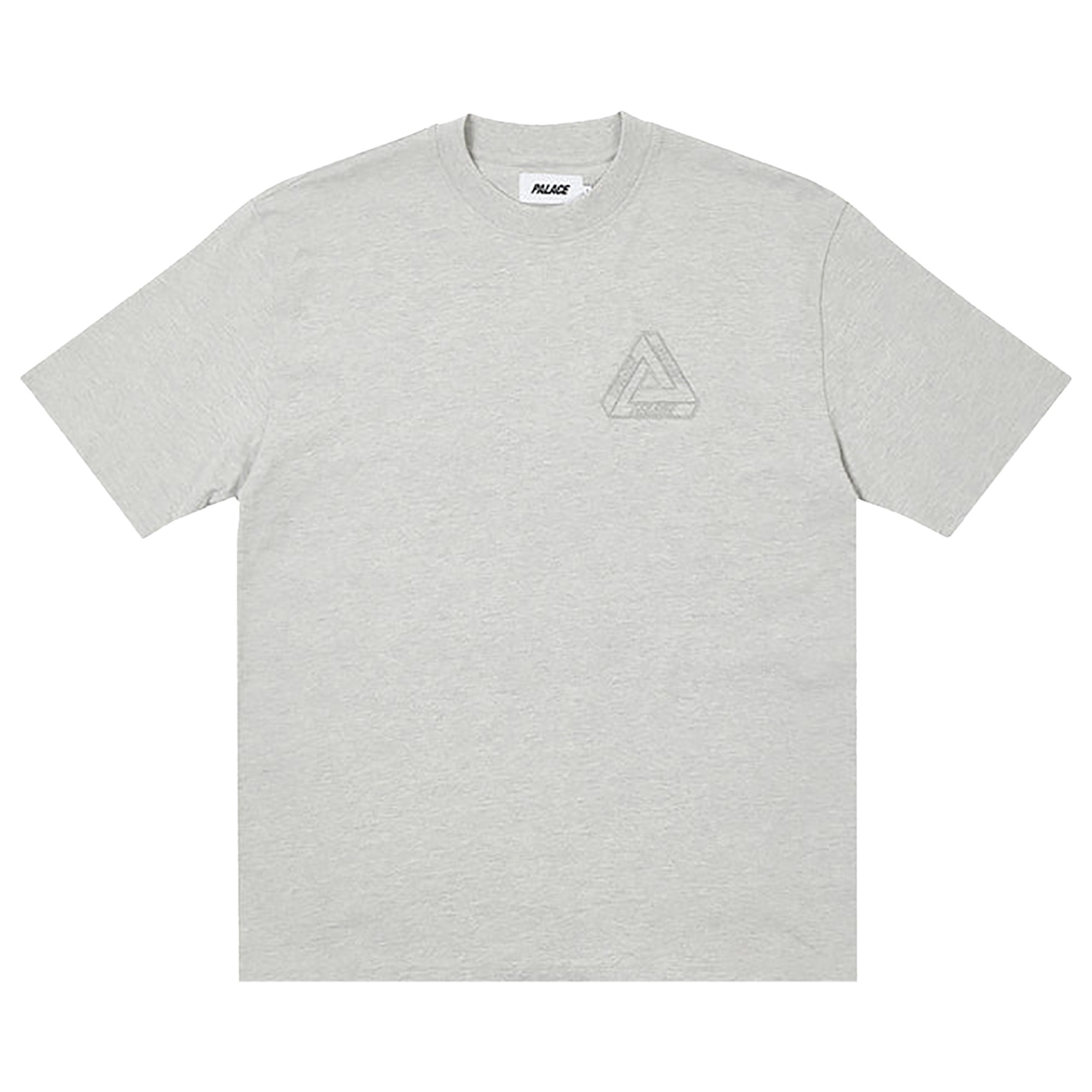 Buy Palace Tri-Ferg Embossed T-Shirt 'Grey Marl' - P22ES173 | GOAT