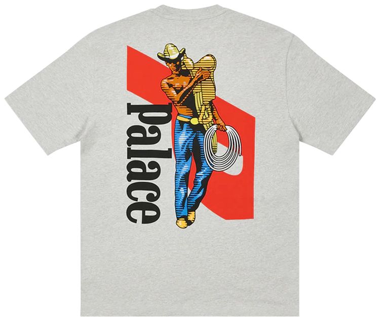 Palace Saves T Shirt Grey Marl