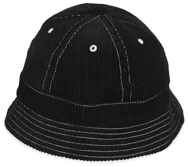 Palace Chain Stitch Bell Bucket Hat Black