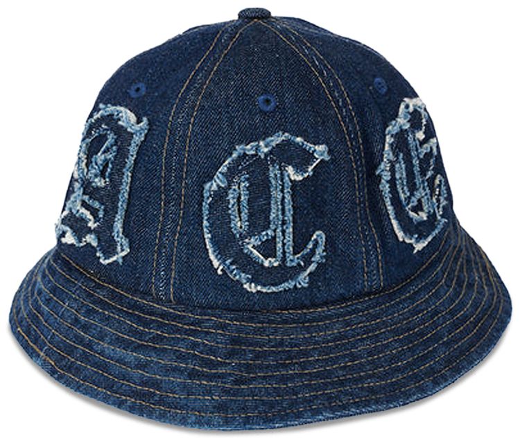 Palace Lique Denim Bucket Hat Mid Stone Wash