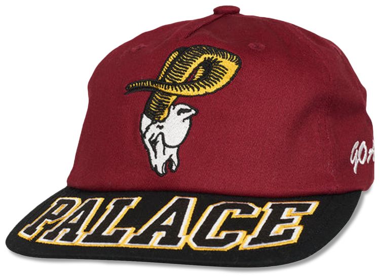 Palace Goats 5 Panel Burgundy
