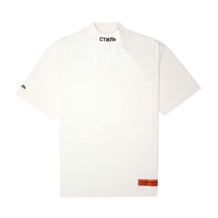 Heron Preston CTNMB Short Sleeve Turtleneck WhiteBlack