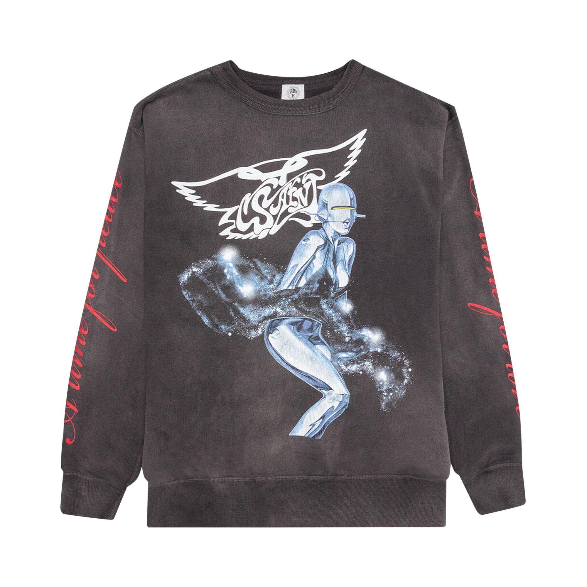Buy SAINT Mxxxxxx x Sorayama Sweatshirt 'Black' - SM S22 0000 074
