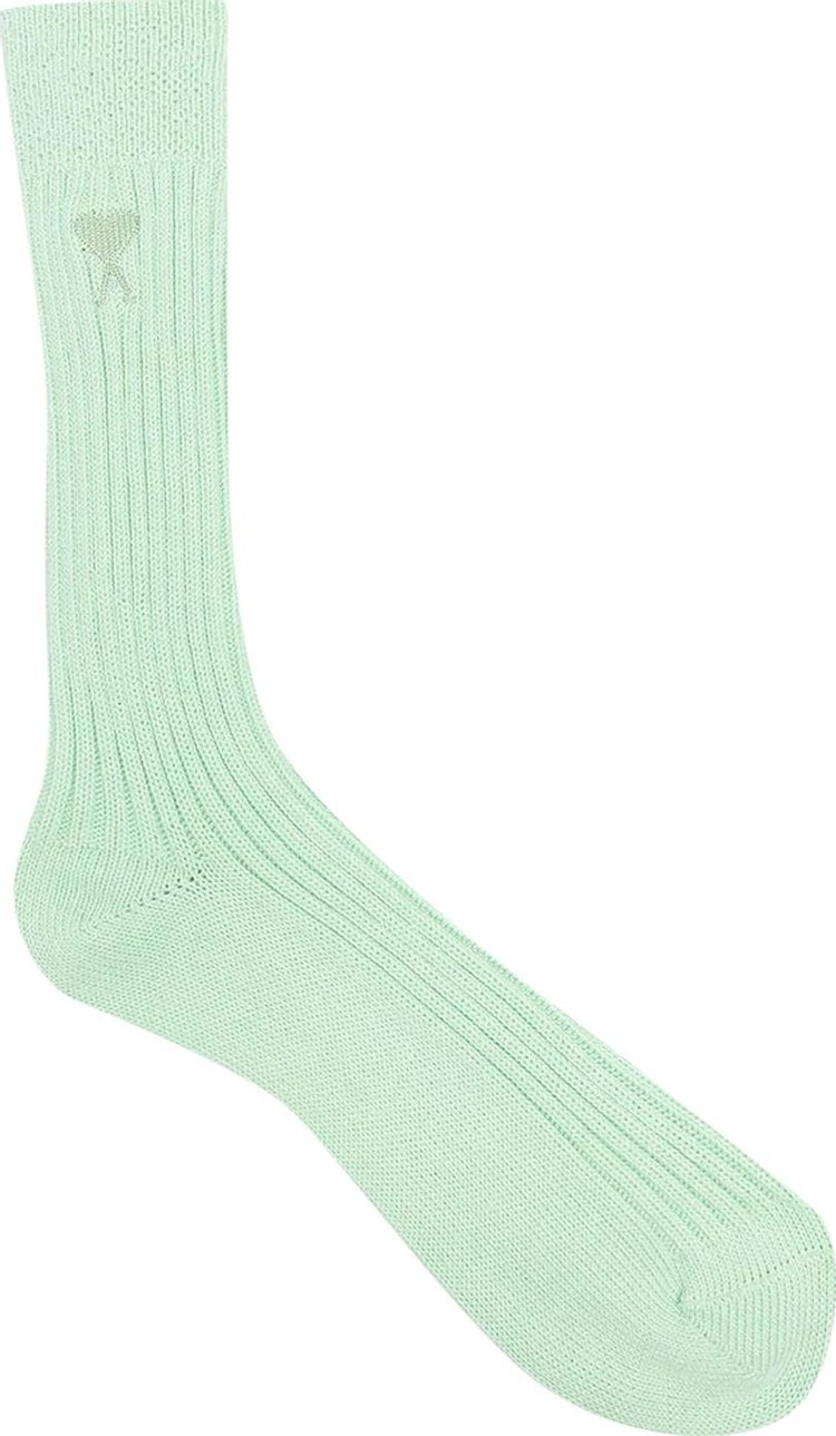 Ami Logo Plain Socks 'Aqua'