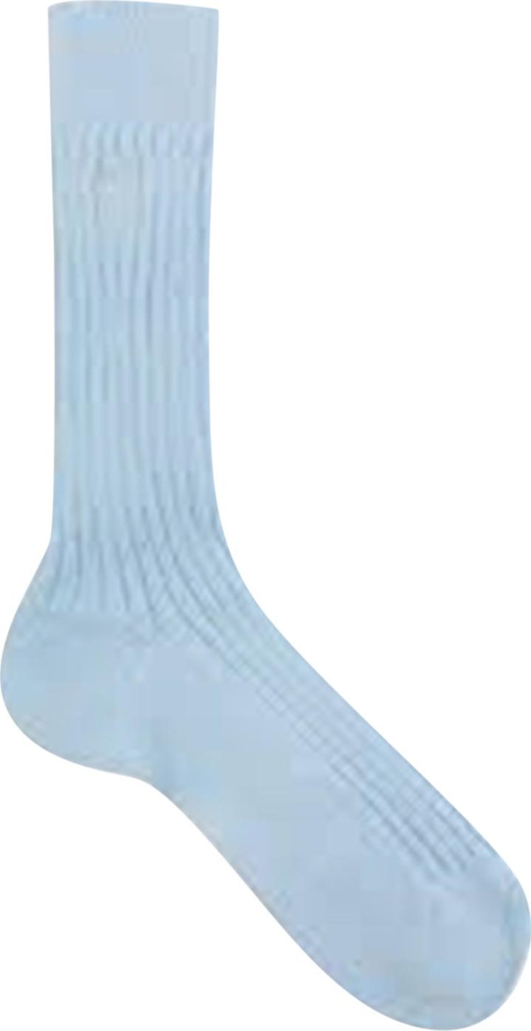 Ami Logo Plain Socks 'Sky Blue'