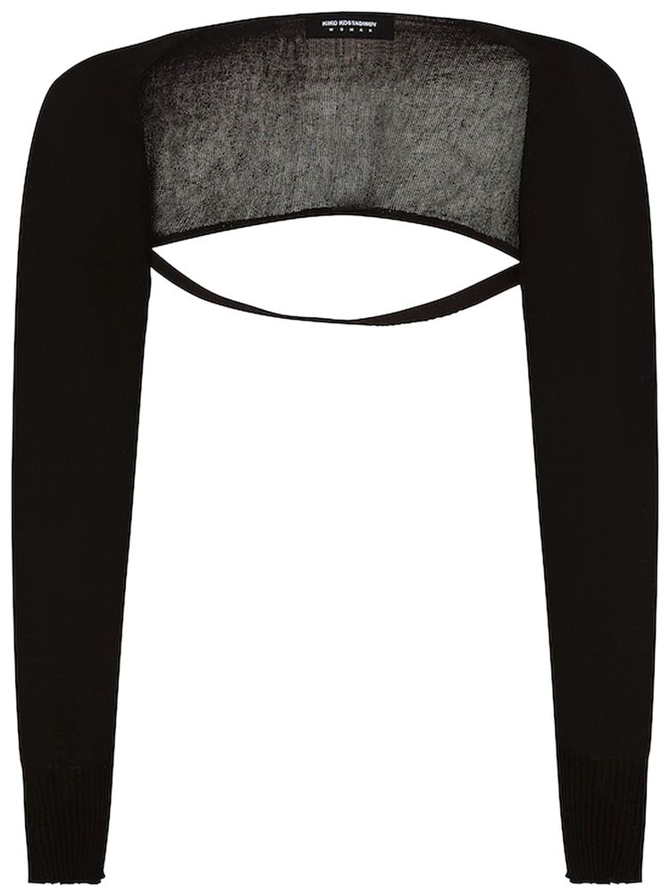 Kiko Kostadinov Baird Sleeve Halter Top Onyx