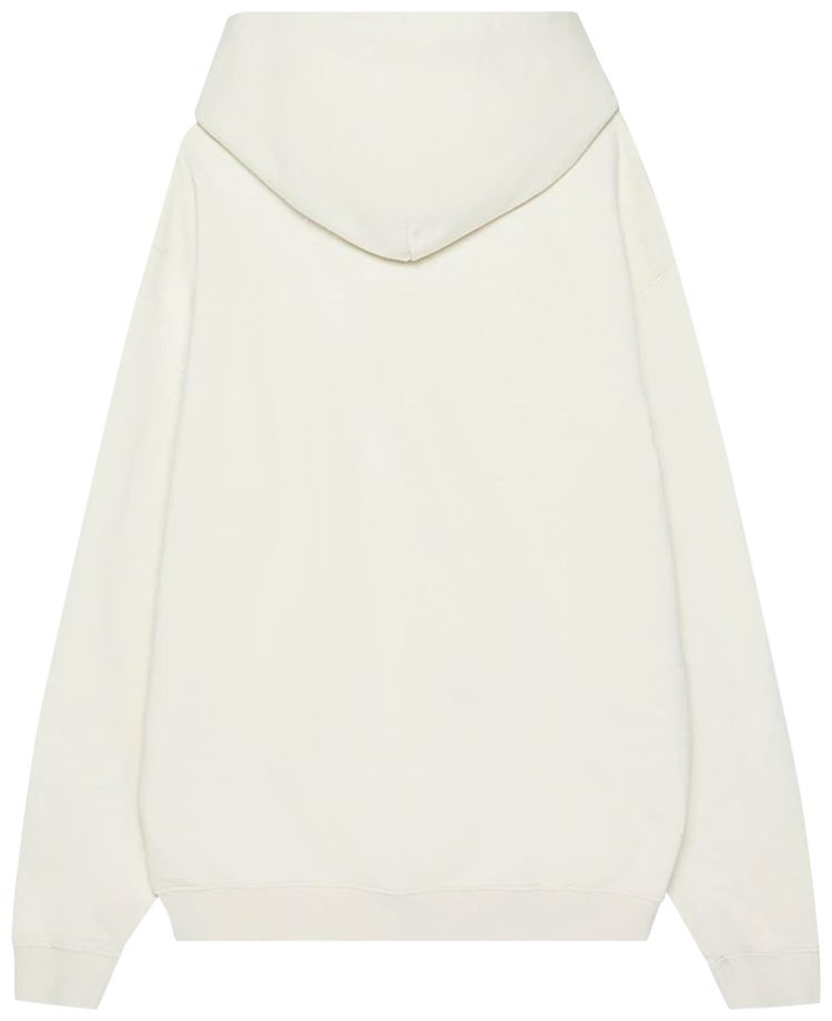 Maison Margiela Logo Embroidered Hoodie Ivory