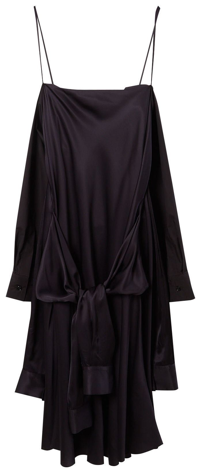 MM6 Maison Margiela Sleeve Wrap Dress Black