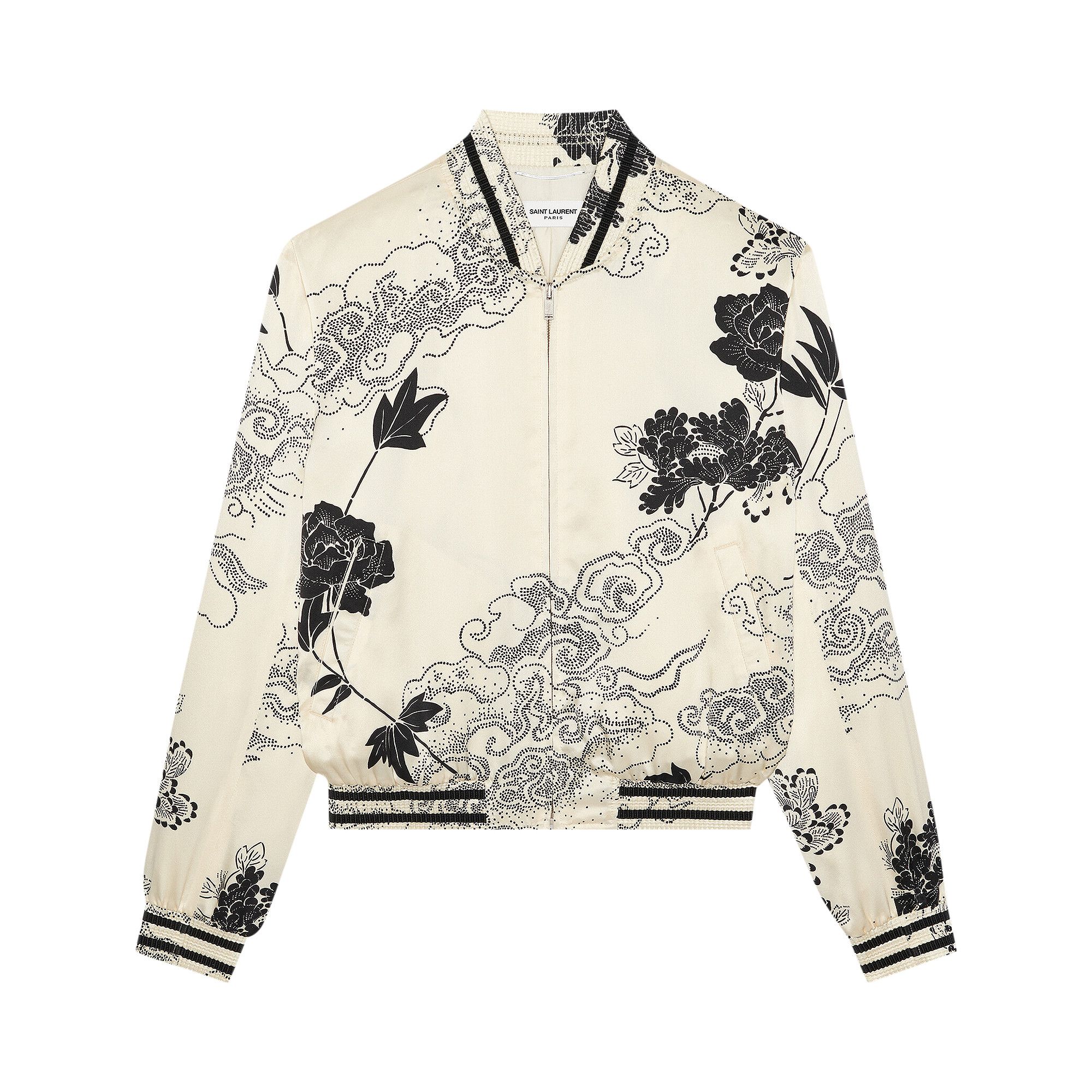 Saint laurent satin store jacket