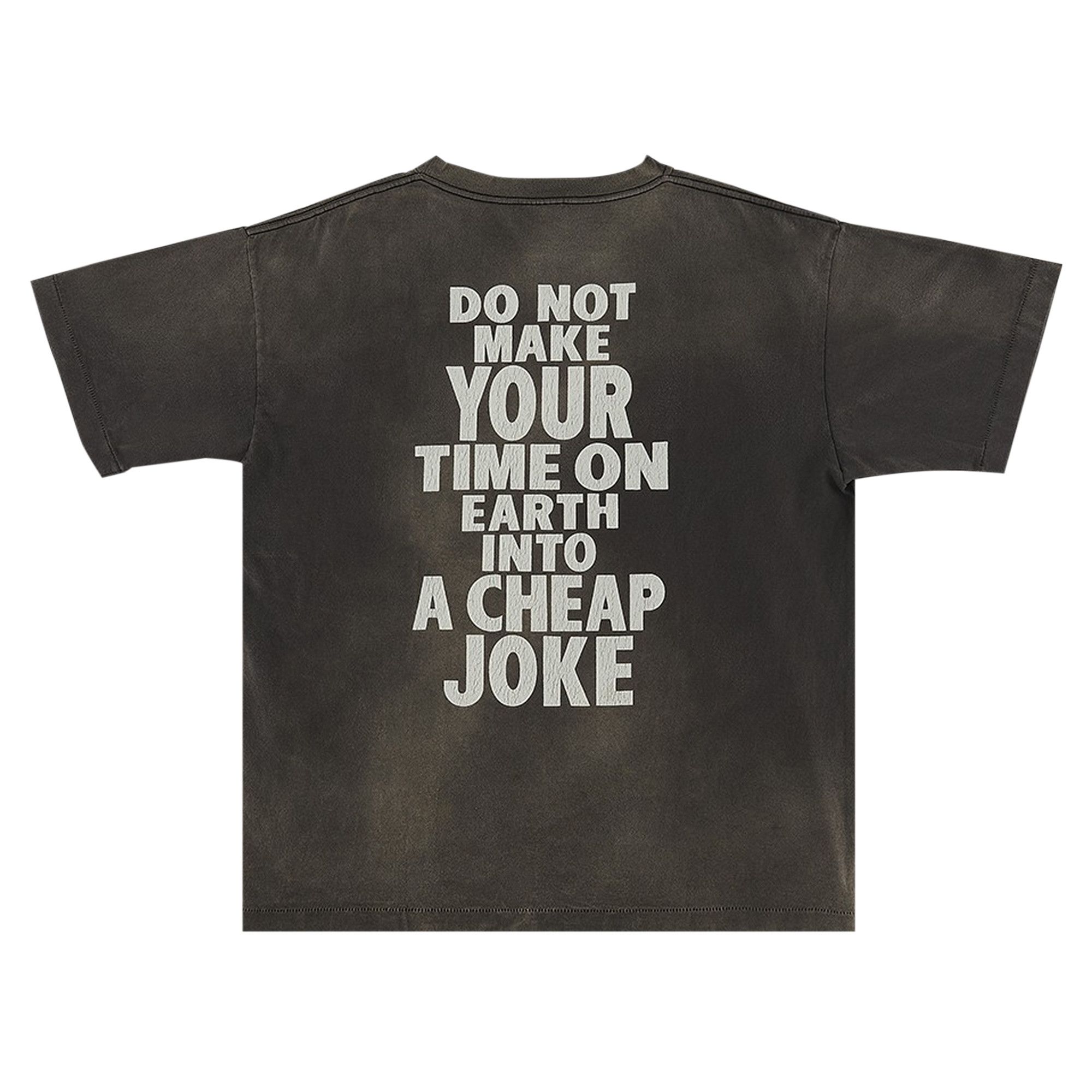 Buy SAINT Mxxxxxx Cheap Joke T-Shirt 'Black' - SM S22 0000 016 | GOAT