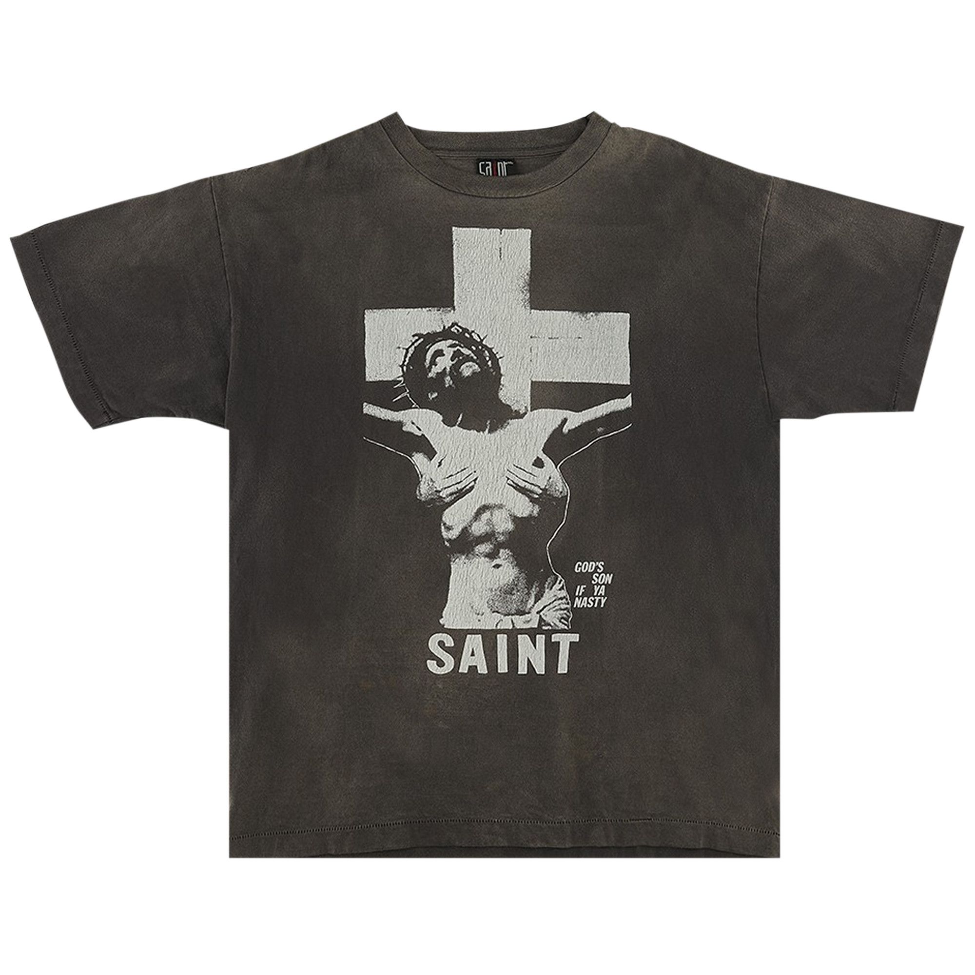 Buy SAINT Mxxxxxx Cheap Joke T-Shirt 'Black' - SM S22 0000 016 | GOAT