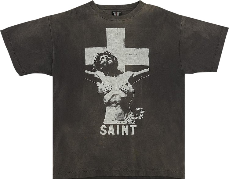 Saint Michael Cheap Joke T Shirt Black