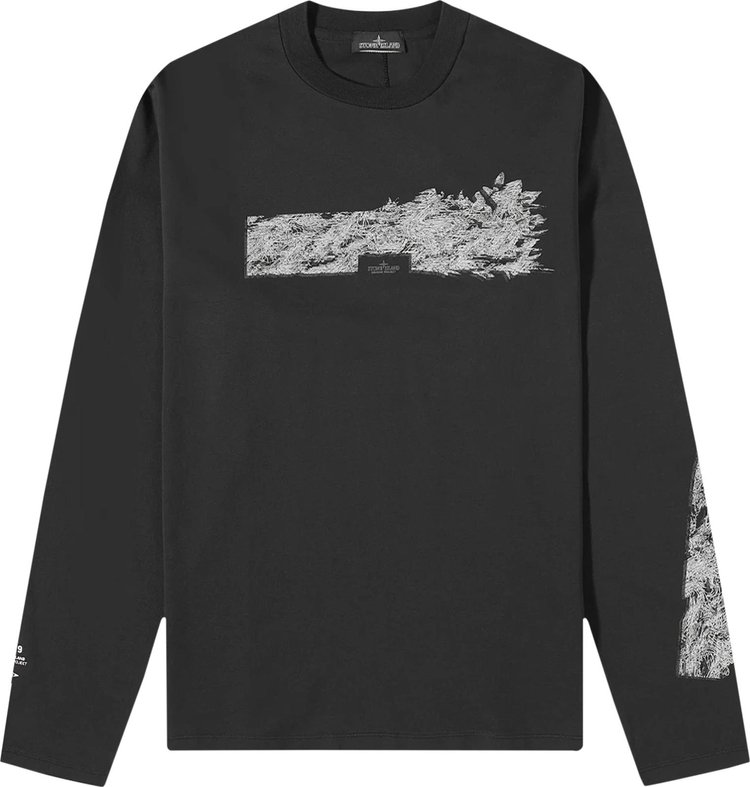 Stone Island Shadow Project Jersey Neo Flora Long-Sleeve Printed T-Shirt 'Black'
