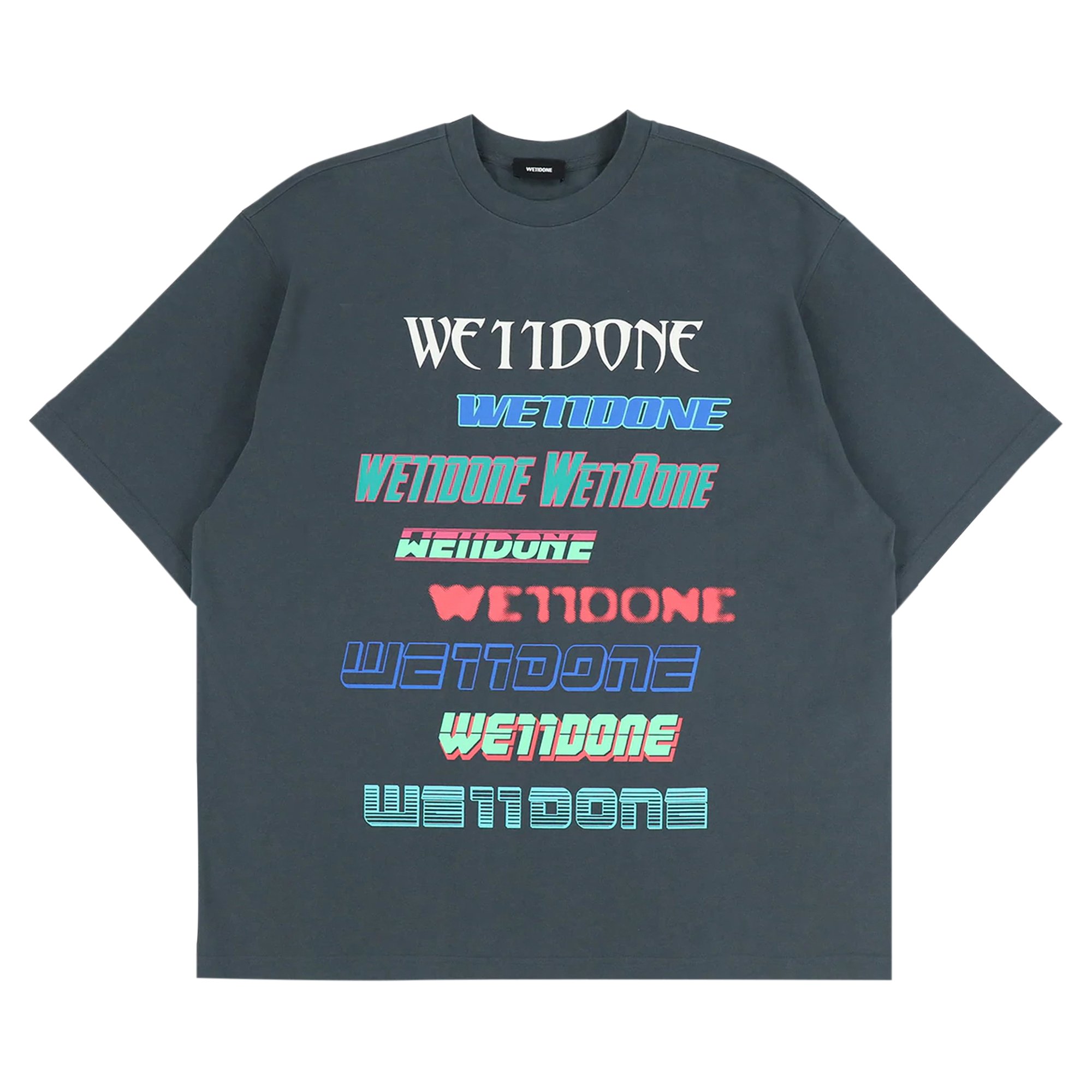 WE11DONE Logo Print T-shirt Ivory